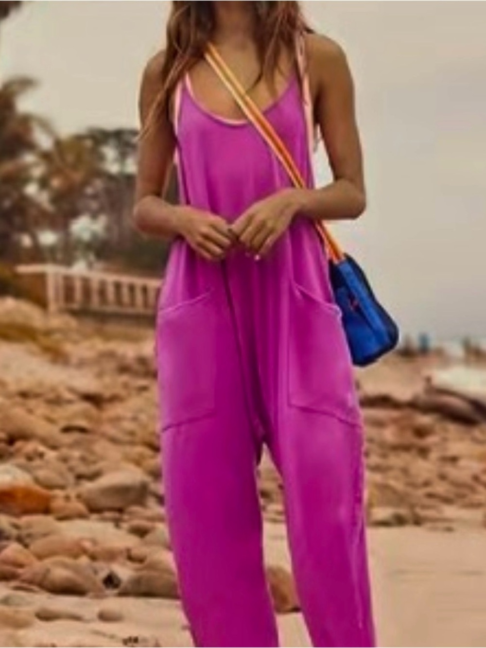 Casual Magenta Women's Jumpsuit